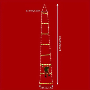Wholesale 1.7m 3m Santa Climb LED <b>String</b> Christmas <b>Lights</b> <b>Outdoor</b> <b>Light</b> Display Ladder <b>String</b> with Remote Control - Product Image 3