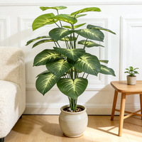 Plante Artificielle en Plastique Moderne Résistante aux UV, Ornement de Jardin au Sol, Décoration de Bureau et de Maison, Plantes Fauxes, Fleurs Artificielles