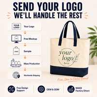 Bolsa de Lona Resistente con Bolsillos con Cremallera, Gran Capacidad, para Llevar al Hombro, para Compras, Viajes, Logotipo Personalizado, Venta al Por Mayor