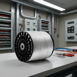 Cinta de Poliéster Blanca para Sujeción, 1 Pulgada x 2103 Pies, Capacidad de Tensión de 6000 Lbf, Cinta de Sujeción Impresa para Cables Eléctricos - Product Image 2