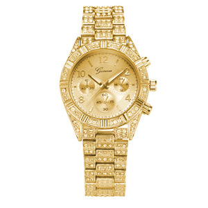 Reloj de Lujo de Cuarzo Analógico de Acero Inoxidable Color Oro Rosa para Hombre y Mujer, Marca Personalizada, Unisex, Cristal Brillante, Relojes de Ginebra - Product Image 5