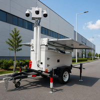 Remorque de sécurité solaire avec mât télescopique 4-9M IP65 pour chantier de construction