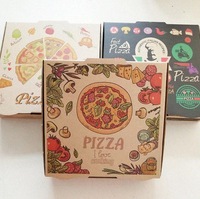 Boîtes à pizza rectangulaires pliables biodégradables personnalisées en gros pour l'emballage personnalisé