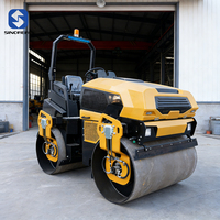 Rouleau compacteur vibrant à double tambour Sinoreal SR1400 chinois de 4 tonnes, à vibration hydraulique, pour asphalte, faible coût d'entretien, en stock