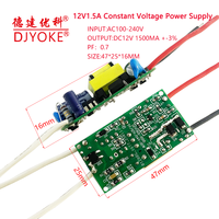 Alimentation 12V 1.5A à tension constante CC/CA 18W pour bande LED, ventilateur, carte de commande et usage domestique intelligent, haute efficacité 09