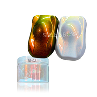 Sheenbow en vrac irisé arc-en-ciel aurore opalescent blanc caméléon peinture pigment poudre Super couleur changement voiture peinture pigment