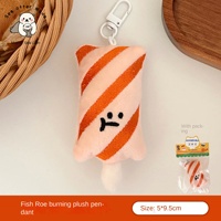 Porte-clés décoratif en peluche douce 3D de style bouilli créatif Kwantung, sac à dos suspendu, bijoux