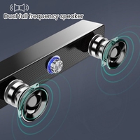 Barre de son avec connexion filaire/sans fil, haut-parleur de bureau, design compact haute définition, audio pour ordinateurs domestiques, tablettes, téléphones mobiles