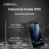 Lecteur RFID UHF mobile LONVILL, écran tactile multipoint HD IGZO IPS de 5,5 pouces 1440*720, lecteur RFID portable Android