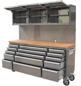 7218 Nhà Để Xe Thép Không Gỉ Công Cụ Tủ 4 Castes 15 Ngăn Kéo + 3 Lưu Trữ Di Động Hộp Công Cụ - Product Image 3