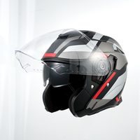 Casque de moto à face ouverte ECE2206, nouveau modèle, noir mat, ABS, pour la conduite sur route, homologué