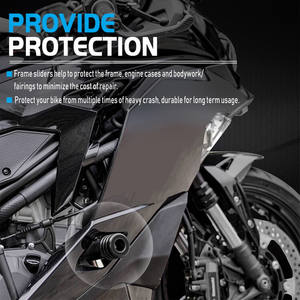 XXUN moto accessoires crash Pad protection contre les chutes systèmes de carrosserie cadre curseur pour Kawasaki Ninja <span class=keywords><strong>ZX</strong></span> <span class=keywords><strong>25</strong></span> <span class=keywords><strong>R</strong></span> ZX4R <span class=keywords><strong>ZX</strong></span> 4RR 20-23 - Product Image 2