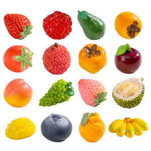 Accessoires DIY : petits fruits simulés de couleur unie (kakis et raisins), matériaux faits <span class=keywords><strong>à</strong></span> la main, accessoires suspendus - Product Image 5