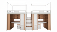 Mobilier de maison moderne, lits superposés pliants pour dortoir scolaire, lits doubles superposés en métal avec toboggan pour enfants et adultes