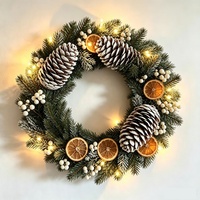 UMIND Cônes de pin naturels à pointes blanches givrées, 6-8 pièces, 200g, sac en filet, décorations de Noël rustiques, écologiques