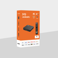 Original de fábrica M9 ATV Box con Amlogic S905Y4 2GB/4GB/16GB/32GB 4K TV Set Top Box Android 11 H265 Control remoto por voz M9