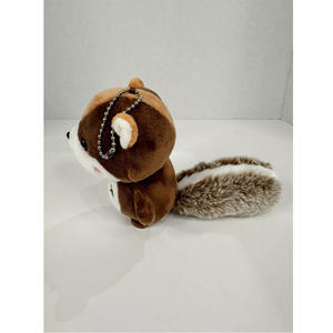 7158 Adorable petit écureuil en peluche moelleux avec porte-clés, cadeau d'anniversaire pour enfants, écureuil en peluche de 6 pouces - Product Image 2