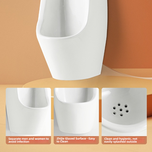 Urinario de cerámica montado en la pared con sensor moderno al por mayor con descarga por gravedad para uso en hoteles y hospitales baño de hombres - Product Image 3