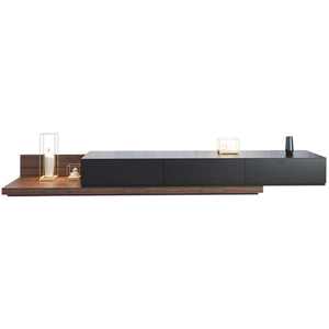 Nordic Style <b>Tv</b> Stand Black Walnut Modern Minimalist Design For <b>Small</b> Apartments - Product Image 5