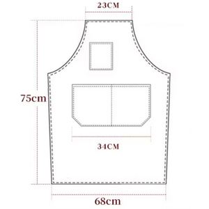 Custom Waterproof Coffee Shop Barista Chef Restaurant Menf Oil-proof 100% Cotton Canvas Cooking <b>Kitchen</b> <b>Aprons</b> with Pockets - Product Image 2