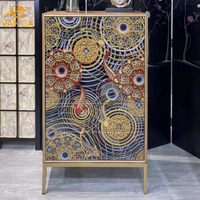 Meuble de rangement moderne de luxe pour salle à manger et salon, en bois laqué brillant, style élégant et moderne