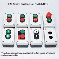Boîtier de commande étanche XAL à bouton-poussoir, 22 mm IP40, pour démarrage/arrêt, montée/démission et commande d'urgence pour machines industrielles