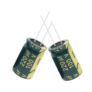 Hochfrequenz Niedriger Widerstand 220Uf 100V Axial DC Aluminium Elektrolyt kondensator Für Audio
