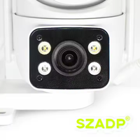 Caméra de surveillance intelligente à double objectif HD 1080P de haute qualité avec vision nocturne et double éclairage pour la sécurité domestique