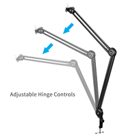 BOYA BY-BA20 de Suspension à Ressort Réglable Bras Microphone Stand Support Table Clamp pour BY-M1000 streaming podcasting