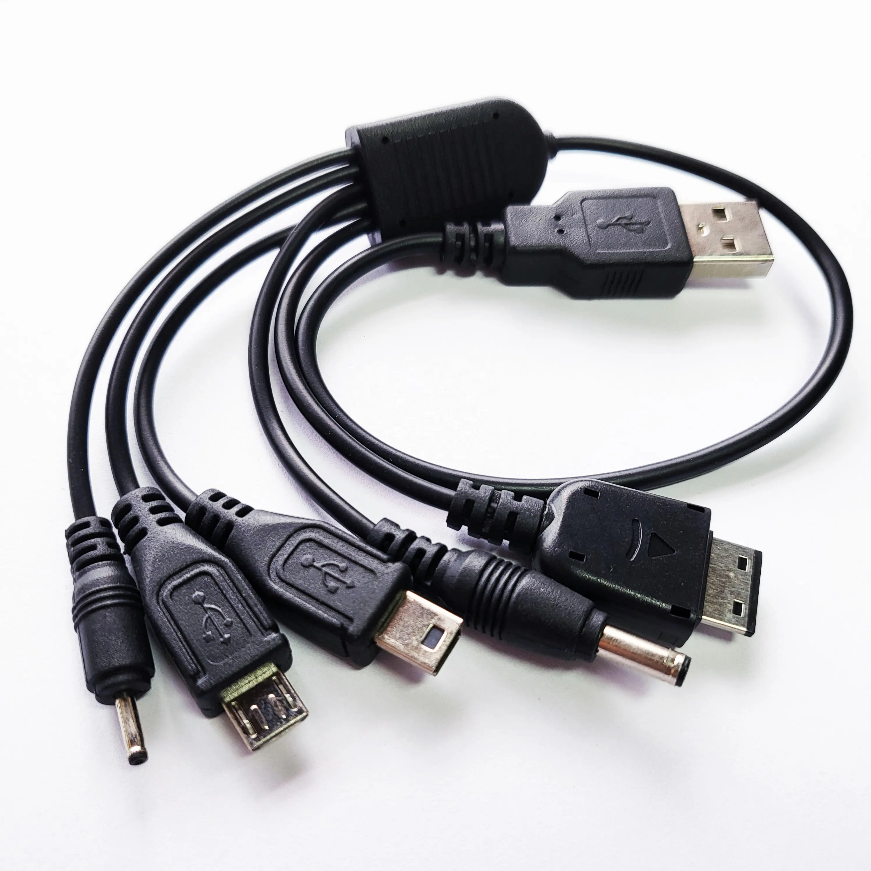 5 in 1 mobile phone charging cable with dc3.5 dc2.0 micro5p mini usb 5p G20 18p for Samsung for Nokia V3 V8 for MP3 XIMI