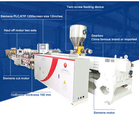 Machine de production de panneaux muraux en PVC imitation marbre de haute qualité, moteur à double vis pour le traitement du plastique WPC