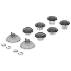EXtremeRate Clear Black Custom EDGE <b>Sticks</b> Swappable Thumbstick Joystick for PS5 PS4 Controller - Product Image 2