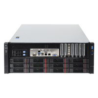 Toploong 4u 8 9 Gpu cartes Rack serveur boîtier châssis plate-forme 3 + 1 Position d'alimentation redondante pour serveur minier de plate-forme