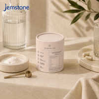 Emballage personnalisé en tube de papier kraft pour capsules de poudre de qualité alimentaire, avec doublure en aluminium et couvercle métallique hermétique