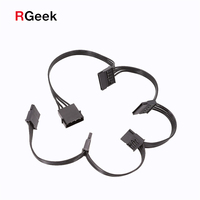 RGEEK 4pin IDE to 5 SATA Hard Disk SSD/ HDD Power Cable Adapter