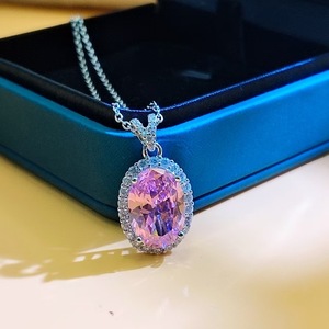 Collier pendentif de luxe pour femmes, chaîne en pierres précieuses naturelles, collier Titanic, cœur de l'océan bleu, amour éternel, bijoux - Product Image 2