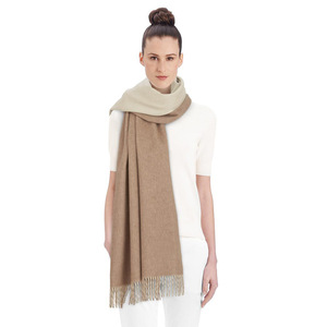 Bufanda de Cachemira de Lujo Ultra Suave al por Mayor, Gruesa, de Doble Cara, con Patrón de Ondas de Agua, Flecos Largos, para Invierno - Product Image 1