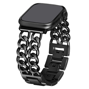 <span class=keywords><strong>Bracelet</strong></span> en métal de luxe Lionorm, doré, pour <span class=keywords><strong>Apple</strong></span> <span class=keywords><strong>Watch</strong></span> Strap <span class=keywords><strong>Se</strong></span>/Ultra 2, breloques Iwatch, double chaîne, bracelets de montre pour femmes - Product Image 3