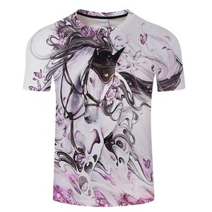 T-<span class=keywords><strong>shirt</strong></span> d'été imprimé en 3D pour homme, haut à manches courtes avec imprimé Animal, Streetwear - Product Image 3