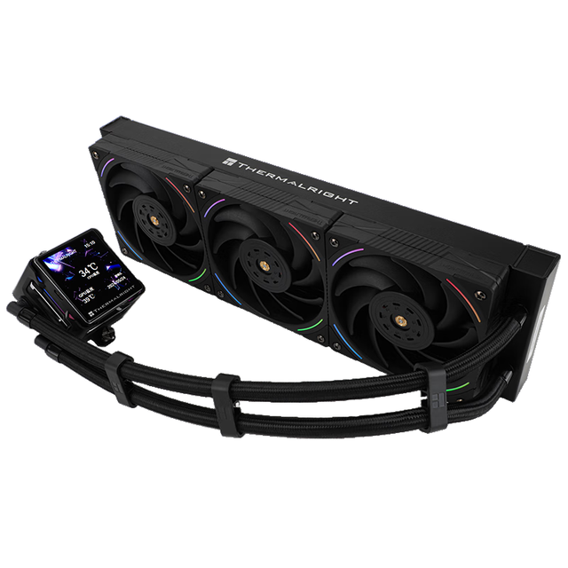 Elite Vision 360 ARGB Black Copper IPS LCD Computer Water Cooling System 120mm Fan 3Pin/4Pin Connector LED Radiator 27dBA Quiet