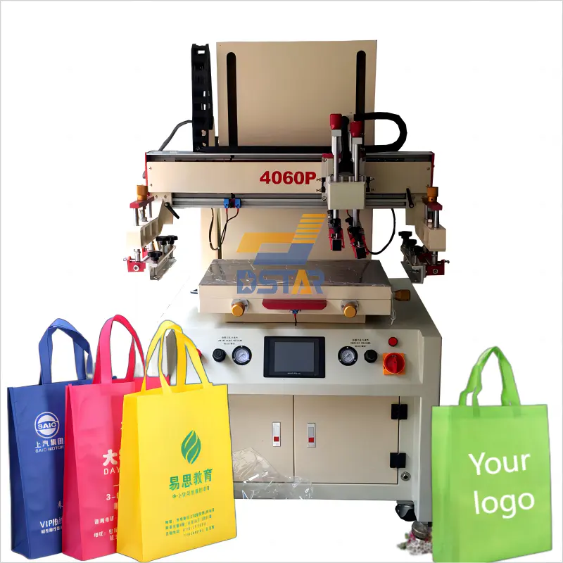 DX-4060P полуавтоматическая одноцветная трафаретная печатная машина для мешков без ткани