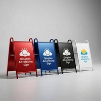 Panneau publicitaire A-frame en acier inoxydable de qualité supérieure, robuste, double face, pour trottoir, idéal pour la publicité extérieure des entreprises