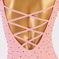 Robe de danse latine moderne rose, jupe standard à volants, strass, costume de compétition de danse sociale, soie/coton, nouvelle collection pour femmes Q238