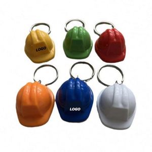 Custom ABS <b>Mini</b> Helmet Keychain with Silk Screen Printing-Promotional Safety Hat <b>Keyring</b> for Events & Giveaways - Product Image 1
