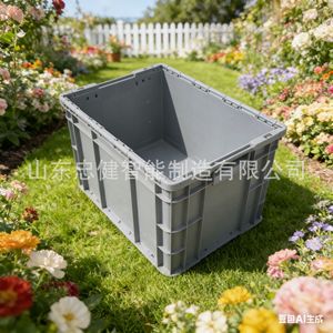 Plastic Storage <b>Bin</b> Rectangle Foldable Stackable <b>Large</b> Capacity Tools Garage Industrial Design - Product Image 5