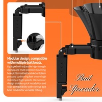 A02 1KG Distributeur d'appâts pour bateau, vitesse rapide, lancer d'appâts sur 5m, combo 360 °   Distributeur et épargeur d'appâts rotatifs Deeper Quest