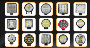 Luz de conducción cuadrada de 3 pulgadas y 48W con luz de advertencia automotriz intermitente roja y azul, luz de trabajo LED para tráfico de automóviles - Product Image 5
