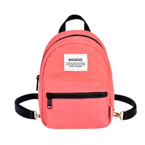 Factory Wholesale custom Recycled Washed Nylon Small Backpack School Book Bag