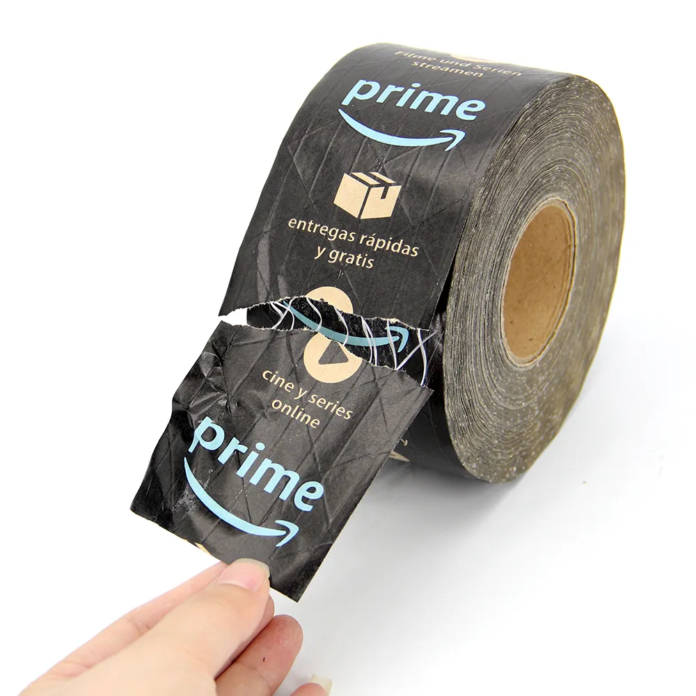 Customized Reinforced Water Activated Gummed Kraft Paper Tape  for Heavy Duty Secure Packing Shipping