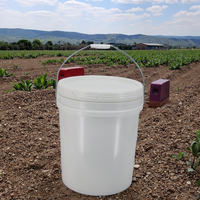 Seau en plastique PP blanc de qualité alimentaire, robuste, recyclable, avec couvercle et poignée, pour peinture à l'huile, 5 gallons (10/18/20 L), vente en gros